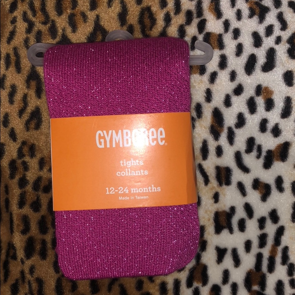 Gymboree tights pink glitter 12 - 24 months NWT